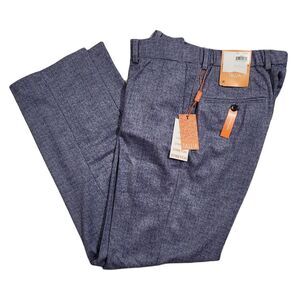 Tallia‎ Slim-Fit Knit Dress Pants Mens 30 x 32 Blue Glen Plaid $175